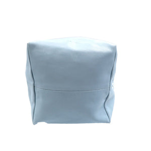 美品 ジルサンダー ドローストリング レザー ライトブルー 巾着 ショルダーバッグ 0226【中古】JIL SANDER