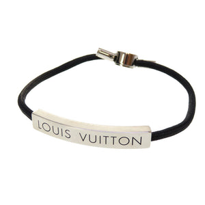 美品 ルイ ヴィトン ブレスレ スペースLV M67417 ブラック ブレスレット 黒 LV 0227 【中古】 LOUIS VUITTON メンズ