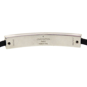 美品 ルイ ヴィトン ブレスレ スペースLV M67417 ブラック ブレスレット 黒 LV 0227 【中古】 LOUIS VUITTON メンズ