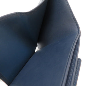 新品同様 ルイ ヴィトン モノグラムマット ポルトモネ ビエ カルトクレディ Wホック ネイビー M65115 二つ折り財布 財布 紺 LV 0228 【中古】 LOUIS VUITTON