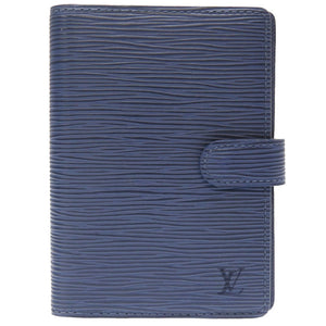 新品同様 ルイ ヴィトン エピ アジェンダPM ミルティーユ R2005G 手帳カバー ブルー 青 LV 0230 【中古】 LOUIS VUITTON メンズ