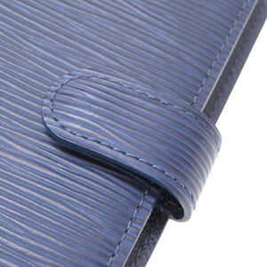 新品同様 ルイ ヴィトン エピ アジェンダPM ミルティーユ R2005G 手帳カバー ブルー 青 LV 0230 【中古】 LOUIS VUITTON メンズ