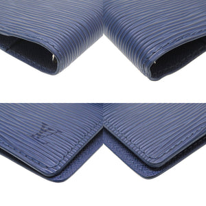 新品同様 ルイ ヴィトン エピ アジェンダPM ミルティーユ R2005G 手帳カバー ブルー 青 LV 0230 【中古】 LOUIS VUITTON メンズ