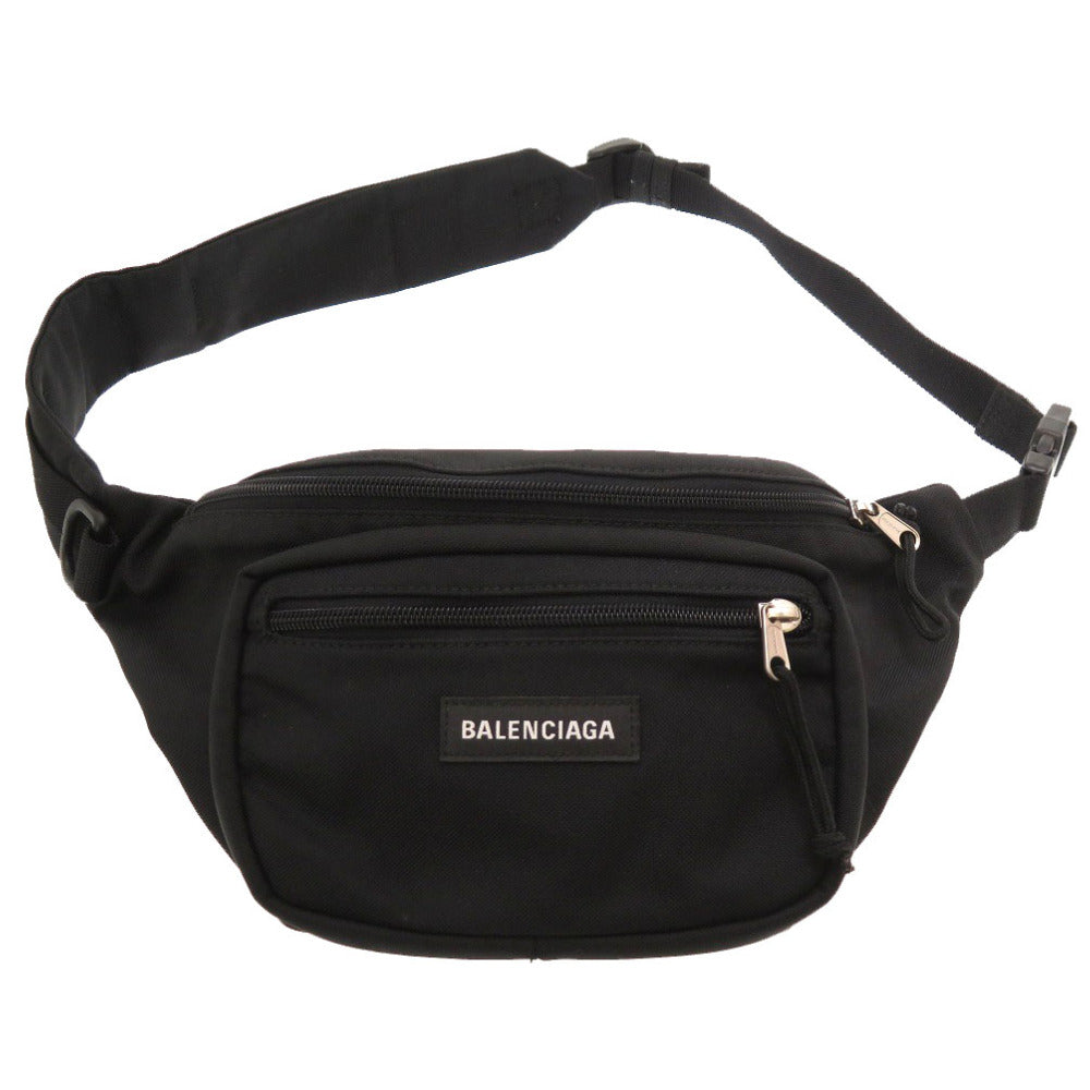 新品同様 バレンシアガ ロゴ ナイロン ブラック 567041 ボディバッグ バッグ 黒 0245 【中古】 BALENCIAGA メンズ