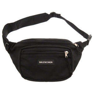 新品同様 バレンシアガ ロゴ ナイロン ブラック 567041 ボディバッグ バッグ 黒 0245 【中古】 BALENCIAGA メンズ