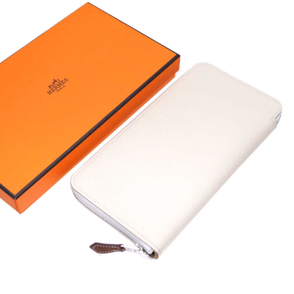 新品同様 エルメス アザップロング シルクイン エプソン クレ U刻印(2022年製) ラウンドファスナー長財布 0250【中古】HERMES