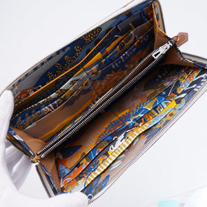 新品同様 エルメス アザップロング シルクイン エプソン クレ U刻印(2022年製) ラウンドファスナー長財布 0250【中古】HERMES