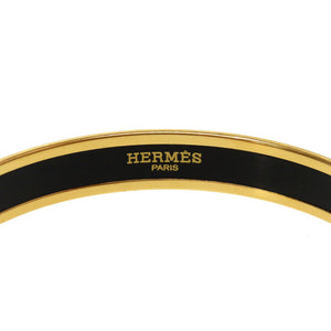 美品 エルメス エマイユPM 七宝焼き レッド ゴールド金具 N刻印 バングル アクセサリー 赤 0253 【中古】 HERMES