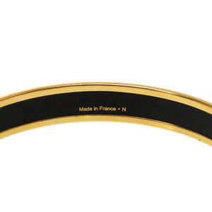 美品 エルメス エマイユPM 七宝焼き レッド ゴールド金具 N刻印 バングル アクセサリー 赤 0253 【中古】 HERMES