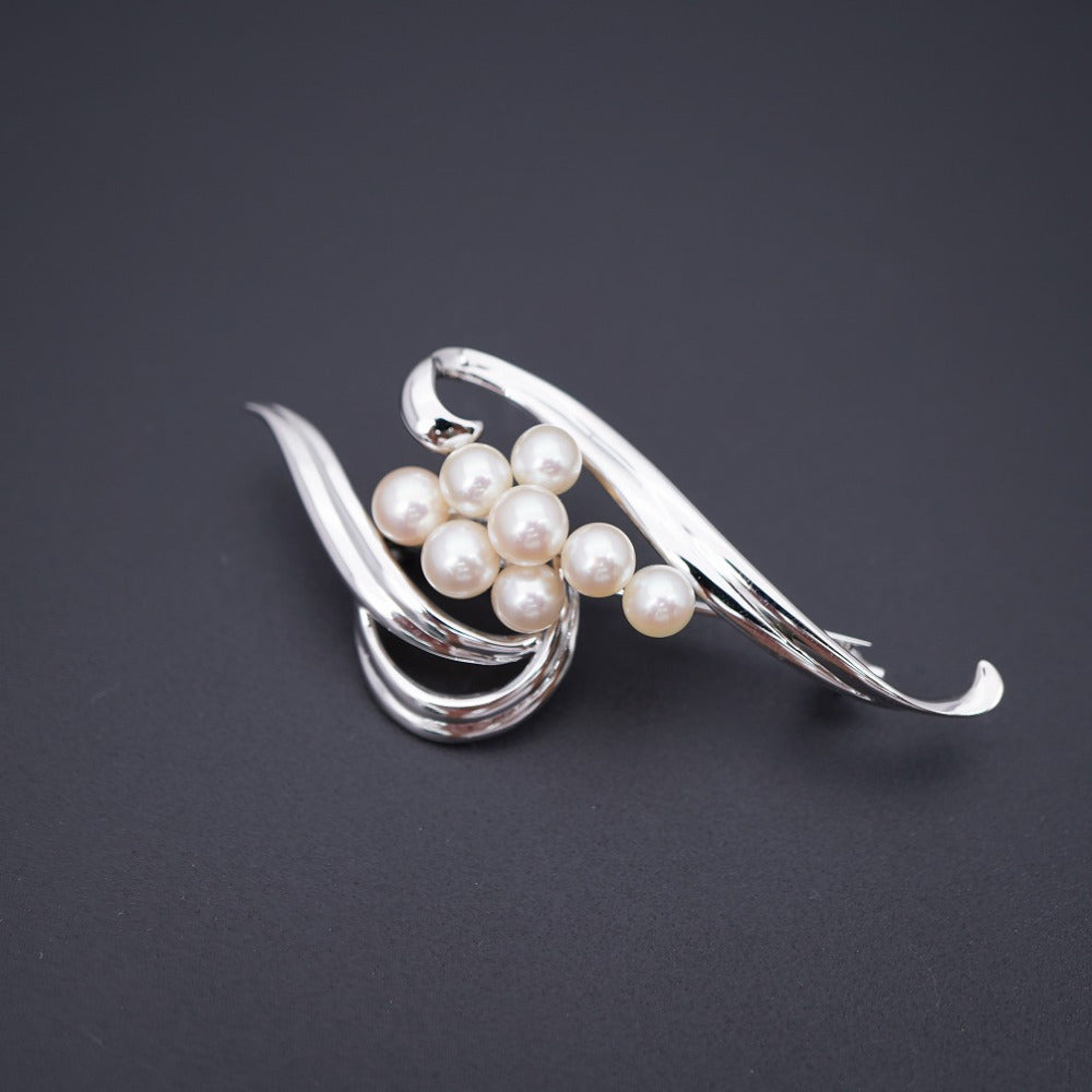 新品同様 ミキモト パール シルバー925 ブローチ アクセサリー 0254【中古】MIKIMOTO レディース