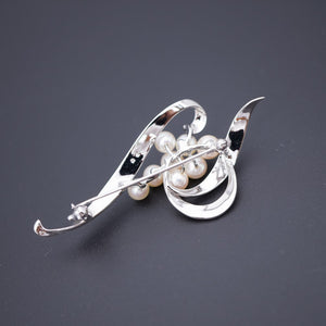 新品同様 ミキモト パール シルバー925 ブローチ アクセサリー 0254【中古】MIKIMOTO レディース