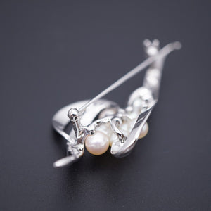 新品同様 ミキモト パール シルバー925 ブローチ アクセサリー 0254【中古】MIKIMOTO レディース