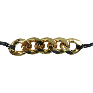 新品同様 ジェイアンドダブリューアンダーソン レザー プラスチック ゴールド ブラック チェーン ネックレス 0256【中古】JW ANDERSON