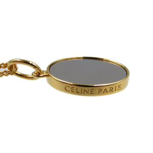 美品 セリーヌ セパラブル ミラー 鏡 CELINE PARIS 刻印 メタル ゴールド ネックレス 0259【中古】CELINE