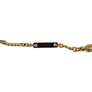 美品 セリーヌ セパラブル ミラー 鏡 CELINE PARIS 刻印 メタル ゴールド ネックレス 0259【中古】CELINE