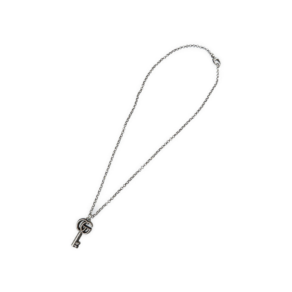 新品同様 グッチ GGマーモント ダブルG キー 鍵 シルバー925 ネックレス 0260【中古】GUCCI