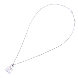 美品 エルメス アミュレット バーキン K18WG/ダイヤモンド ネックレス ホワイトゴールド ジュエリー アクセサリー 0272【中古】HERMES