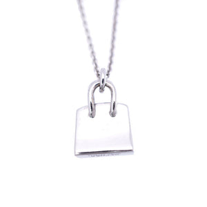 美品 エルメス アミュレット バーキン K18WG/ダイヤモンド ネックレス ホワイトゴールド ジュエリー アクセサリー 0272【中古】HERMES