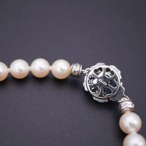 美品 本真珠 パール 7ｍｍ ネックレス アクセサリー 0002【中古】レディース