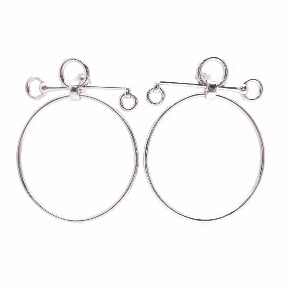 新品同様 エルメス ループ ミディアム シルバー 925 ピアス アクセサリー 0003【中古】HERMES