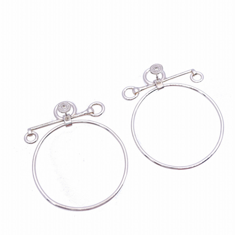 新品同様 エルメス ループ ミディアム シルバー 925 ピアス アクセサリー 0003【中古】HERMES