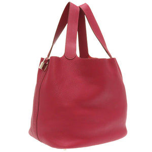 美品 エルメス ピコタンロックGM トリヨンクレマンス ルビー シルバー金具 □N刻印 ハンドバッグ バッグ 赤 0009 【中古】 HERMES