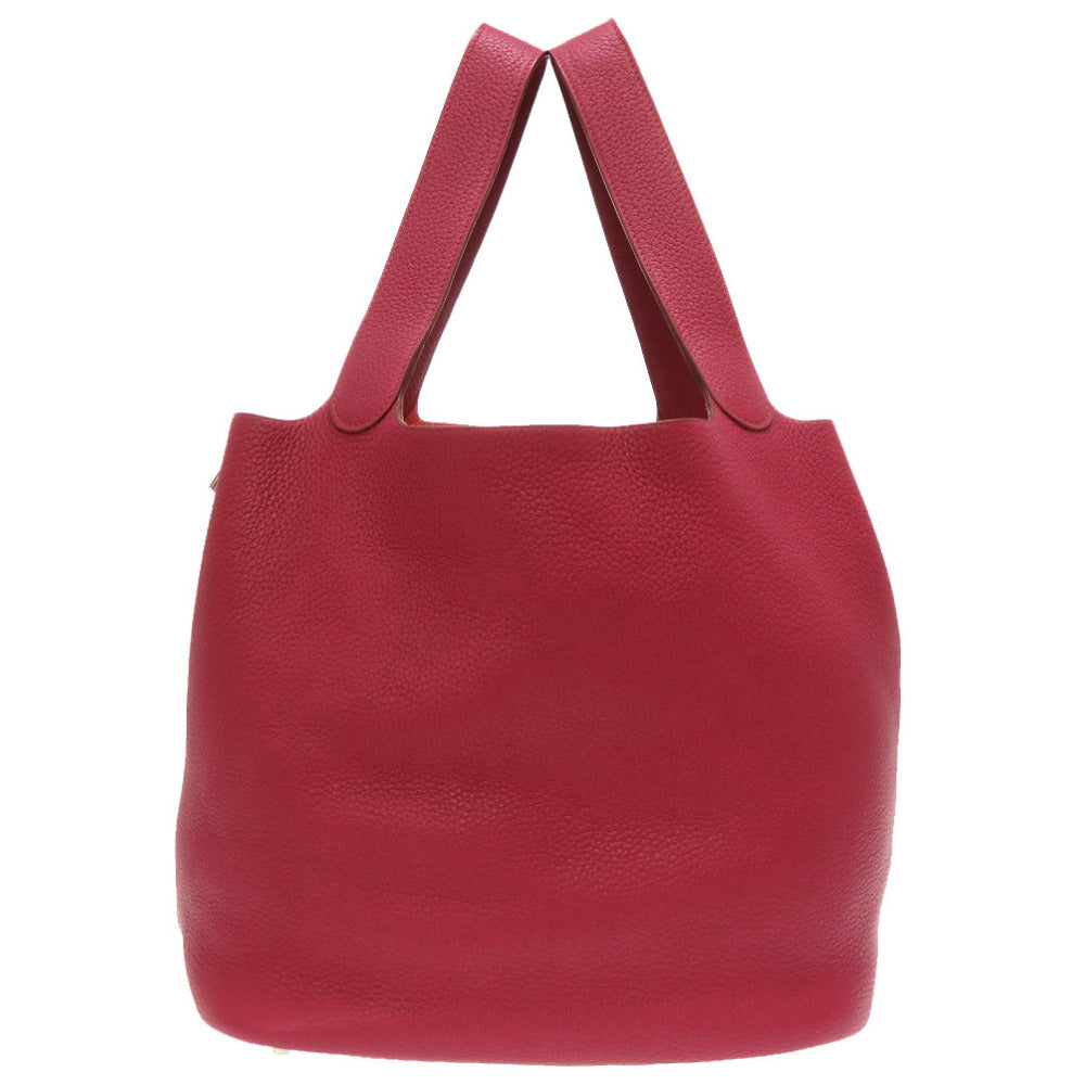 美品 エルメス ピコタンロックGM トリヨンクレマンス ルビー シルバー金具 □N刻印 ハンドバッグ バッグ 赤 0009 【中古】 HERMES