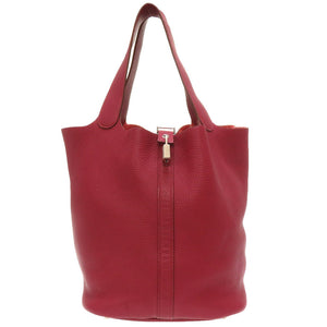 美品 エルメス ピコタンロックGM トリヨンクレマンス ルビー シルバー金具 □N刻印 ハンドバッグ バッグ 赤 0009 【中古】 HERMES