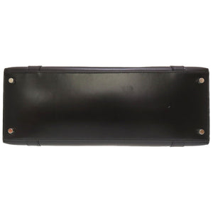 美品 エルメス ドラッグ2 37 ボックスカーフ ブラック シルバー金具 □D刻印 ハンドバッグ バッグ 0011 【中古】 HERMES ドラッグ37