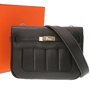 新品同様 エルメス ベルリンヌ28 ヴォースイフト ブラック シルバー金具 □Q刻印 ショルダーバッグ バッグ 黒 0017 【中古】 HERMES