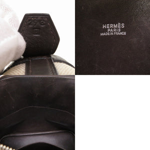 美品 エルメス ボリード31 ハンドバッグ トワルアッシュ カフェ シルバー金具 □H刻印 ハンドバッグ バッグ 茶 0020 【中古】 HERMES