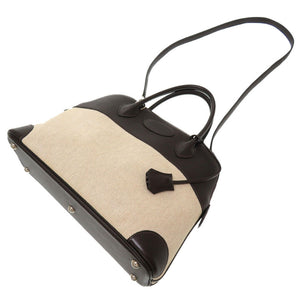 美品 エルメス ボリード31 ハンドバッグ トワルアッシュ カフェ シルバー金具 □H刻印 ハンドバッグ バッグ 茶 0020 【中古】 HERMES