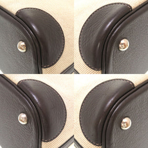 美品 エルメス ボリード31 ハンドバッグ トワルアッシュ カフェ シルバー金具 □H刻印 ハンドバッグ バッグ 茶 0020 【中古】 HERMES