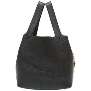 美品 エルメス
 ピコタンロックMM ハンドバッグ
 トリヨンクレマンス ブラック C刻印 0024
【中古】HERMES レディース