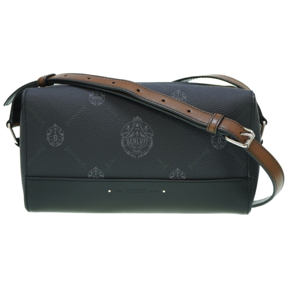 美品 ベルルッティ アバンチュール ガリバー ショルダーバッグ レザー/PVC ブラック パティーヌ 0025【中古】BERLUTI