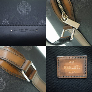 美品 ベルルッティ アバンチュール ガリバー ショルダーバッグ レザー/PVC ブラック パティーヌ 0025【中古】BERLUTI