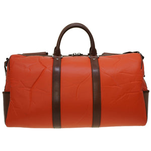 美品 ハンティングワールド シップロック ボストンバッグ レザー/バチュー オレンジ 0032【中古】HUNTING WORLD