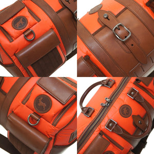 美品 ハンティングワールド シップロック ボストンバッグ レザー/バチュー オレンジ 0032【中古】HUNTING WORLD