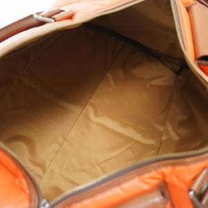 美品 ハンティングワールド シップロック ボストンバッグ レザー/バチュー オレンジ 0032【中古】HUNTING WORLD