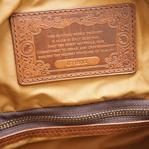 美品 ハンティングワールド シップロック ボストンバッグ レザー/バチュー オレンジ 0032【中古】HUNTING WORLD