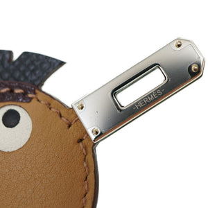 未使用 エルメス バーディ エプソン/シェーブル/スイフト / アニオン エトゥープ チャーム キーホルダー U刻印(2022年製) 0038【中古】HERMES