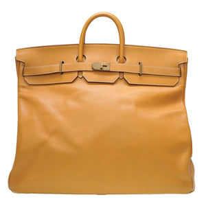 エルメス オータクロア55 アルデンヌ ナチュラル □B刻印 ゴールド金具 ハンドバッグ 0040【中古】HERMES