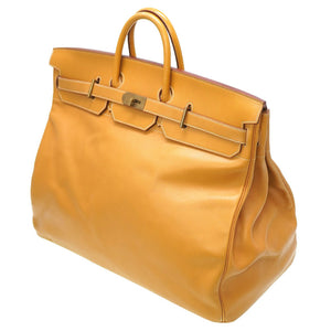 エルメス オータクロア55 アルデンヌ ナチュラル □B刻印 ゴールド金具 ハンドバッグ 0040【中古】HERMES