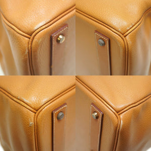 エルメス オータクロア55 アルデンヌ ナチュラル □B刻印 ゴールド金具 ハンドバッグ 0040【中古】HERMES