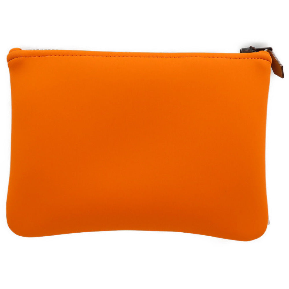 未使用 エルメス トゥルース フラットPM ネオバン ポリアミド エラスタン オレンジ ポーチ 小物入れ 0041【中古】HERMES　