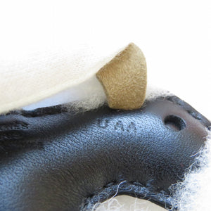 未使用 エルメス バディ U刻印 犬 アニョーミロ ムートン ブラック ホワイト バッグチャーム 0042【中古】HERMES