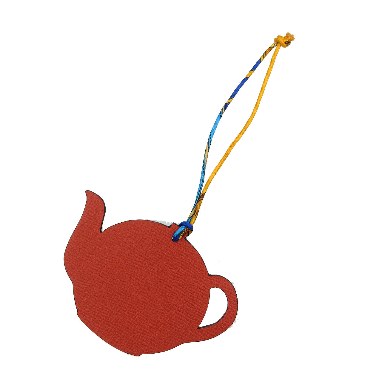 未使用 エルメス プティアッシュGM ティーポット ヴォーエプソン トゴ テールバテュー ブラック レッド バッグチャーム キーホルダー 0043【中古】HERMES