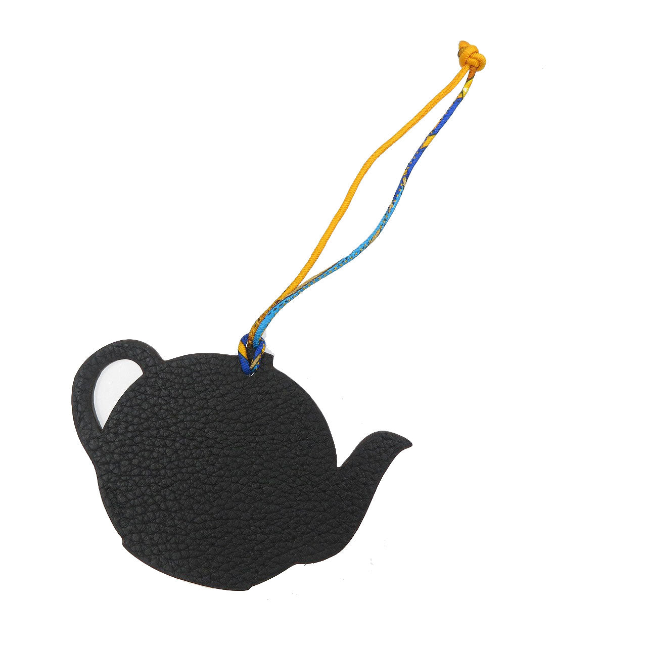 未使用 エルメス プティアッシュGM ティーポット ヴォーエプソン トゴ テールバテュー ブラック レッド バッグチャーム キーホルダー 0043【中古】HERMES