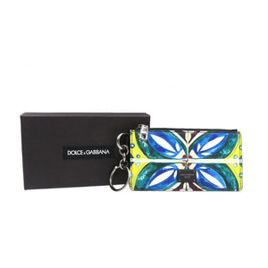 未使用 ドルチェアンドガッバーナ レザー シルバー金具 マルチカラー カードケース 0044【中古】DOLCE&GABBANA