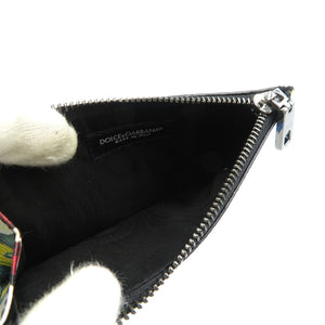未使用 ドルチェアンドガッバーナ レザー シルバー金具 マルチカラー カードケース 0044【中古】DOLCE&GABBANA